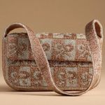 Anthropologie  Fiona beaded shoulder bag bows metallic bronze mixed coquette Photo 0