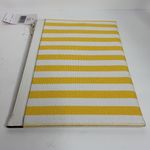 Kate Spade  Women’s Yellow White Stripe Stone Large Zip Clutch Purse NWT Photo 7