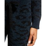 P.J. Salvage Royal Socialite Navy Leopard Sweater Pants Jogger Fuzzy Soft Pajama L Photo 2