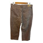 American Eagle Wide Leg Jeans Women's 14 Brown Cropped Button Fly Front Pockets Photo 2