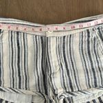 Free People Night Moves White & Blue Striped Cotton Shorts Photo 15