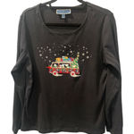 Karen Scott Vintage 90's VW Bus with Dogs Christmas Shirt Size Large Holiday Photo 0