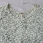 Free People mint green song bird textured oversized boucle sweater size small Photo 7