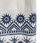 st. john's bay Women’s White Embroidered Cottage Core Sleeveless Button Down Shirt Eyelet Hem Photo 5