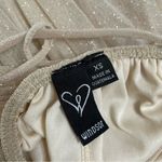 Gold Glitter Sleeveless Cross Back Dress Size XS Photo 8