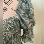 Mi Ami Short Sleeve Green Floral One Piece Women’s Small Pants Jumpsuit Photo 3