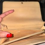 CELINE Vintage Macadam long wallet in beige canvas & leather Photo 6