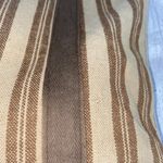 Fabric tote shoulder bag open pouch brown/tan stripe Multiple Photo 2