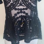 ZARA  trafaluc women’s small black lace‎ peplum blouse Photo 1