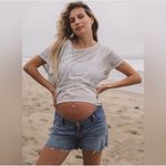 HATCH Maternity The Cut Off Jean Shorts Women's Size 27 Denim Distressed Stretch Blue Photo 1