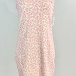 BP New  Floral Print Knit Tube Dress Strapless Mini Green Pink Photo 5