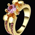 TJ Maxx Size 6 Round Cut Pink Topaz Ring Photo 0