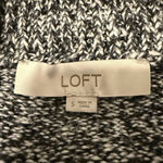Loft  Marled Knit Half Zip Sweater Black and Cream Small‎ Photo 5