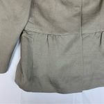 Banana Republic  womens 10 medium blazer silk linen pemplam jacket tan gold work Photo 9