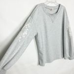 Skies Are Blue Embroidered Pullover Gray Sweater Size Medium Photo 4