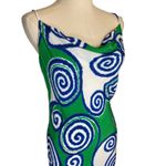 Rhode Jemima Swirl Maxi Slip Dress Green Size 8 Photo 3