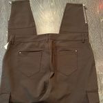 River Island Cargo Pants Brown Nylon Unisex Size 14 Elastic Waist Photo 7