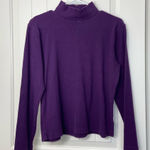 Liz Claiborne EUC  women’s purple soft knit turtleneck stretch sweater medium‎ Photo 0