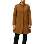 Talbots  Wool Cashmere Blend Hidden Button Car Coat Dark Camel Size 14P Photo 1