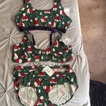 MeUndies Women's Cozy Bears FeelFree Bikini Panties with 2 tops Green NWT Size 4X Photo 2