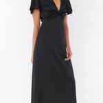 Show Me Your Mumu Rome Twist Gown In Black Luxe Satin Photo 6