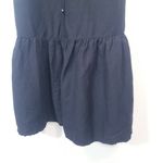 Something Navy Women size Medium Black Layered Midi Sundress Button Front Photo 10