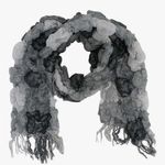 🧣Grey & Copper Metallic Infinity Scarf + BONUS Lace Scarf🧣 ~One Size Gold Photo 3