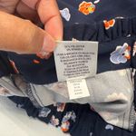 Maison Jules Pants Womens 4 Blue Floral Print Straight Leg High Rise Pleated Photo 13