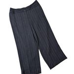 Jones New York Vtg Y2K  Black Blue Metallic Pinstripe Wide Leg Dress Pants 18W Photo 0