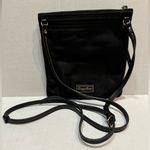 Dooney & Bourke North/South Triple Zip Crossbody Purse Nylon Black Pink Duck Photo 3