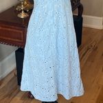 Avara Baby Blue Collared Puff Sleeve Midi Dress Size XS Photo 3