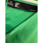 Leslie Fay  Green Sleeveless‎ Ruffle Hem Dress Gold Accent Size 16 Photo 2