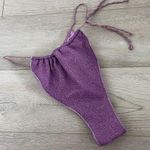 Oseree Bikini Bottoms lumiere sparkly cheeky womens Purple (large) vacation swim Photo 0
