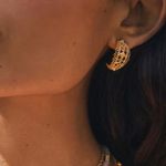 Kendra Scott  Krista Lace Gold Huggie Earrings Photo 1