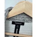 Torrid  Studio Double Knit Boyfriend Blazer Women 3X Gray Collar Button Long Photo 5