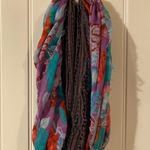 Floral/Gray Infinity Scarf Photo 3