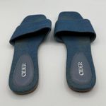 Cider  Minimalist Single Band Slippers Blue Denim Sandals Women's 38 Photo 4