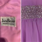 VINTAGE 1960'S JACK BRYAN BY DUPUIS ORCHID PURPLE CHIFFON BEADED COCKTAIL DRESS Photo 11