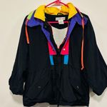 Vintage casual Isle windbreaker 80s 90s jacket pants set! Size large! Black Photo 0