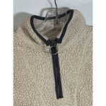 Te Verde Women's Fleece Pullover Jacket Quarter Zip Mock Neck Brown Small Photo 2