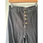 Reformation  Lexi High Rise Wide Leg Button Fly Jean Washed Black Size‎ 27 Photo 3