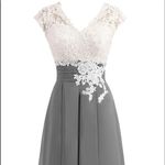 Women’s Ivory Lace Top Chiffon V Photo 11