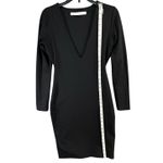 Susana Monaco Revolve V Neck Fitted Dress XS Black Stretch Bodycon Cocktail LBD Photo 9
