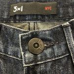 3x1 Women's Medium Wash High Rise Cut Off Raw Hem Straight Leg Jeans Size 26 Photo 5