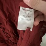 Reformation Brogan Long Sleeve V-Neck Button Front Midi Dress in Chianti Size 4 Photo 6