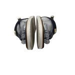 Michael Kors Womens Thong Sandals Size 9M Navy Gold Logo Photo 5