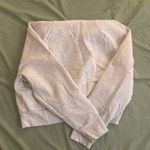 Victoria's Secret Cotton Fleece Lace-Up Hoodie in Snow Heather Photo 5