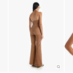 Mother The Halter Doozy Jumpsuit Retro Chained & Confused Print small Brown Size 26 Photo 3