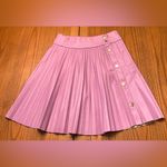 ZARA  Lilac Vegan Faux Leather Pleated Mini Skirt Size XS Bloggers Fave RARE‎ Photo 8