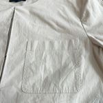 Theory  Jullitah B Split-Front Poplin Tunic Dress 3/4 Sleeve Tan Neutral Size 2 Photo 7